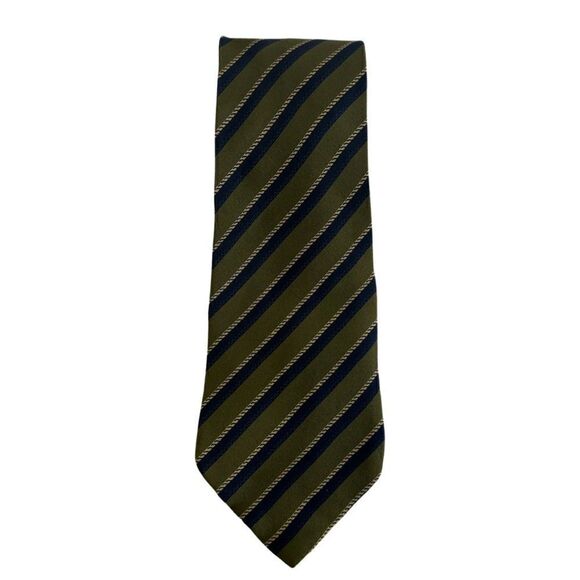 Vintage Giorgio Armani Cravatte Striped Silk Tie - Picture 1 of 4